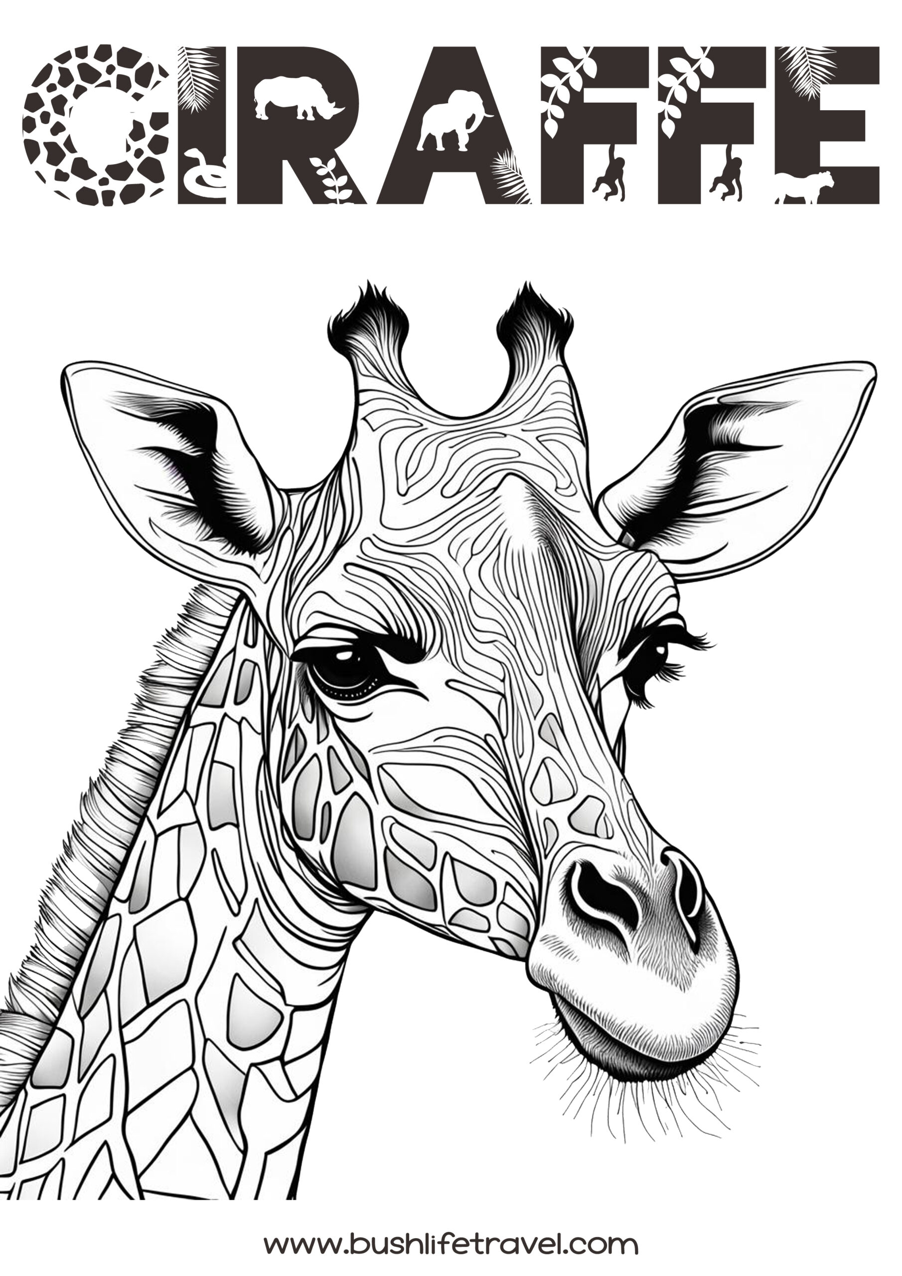 Giraffe Coloring Page